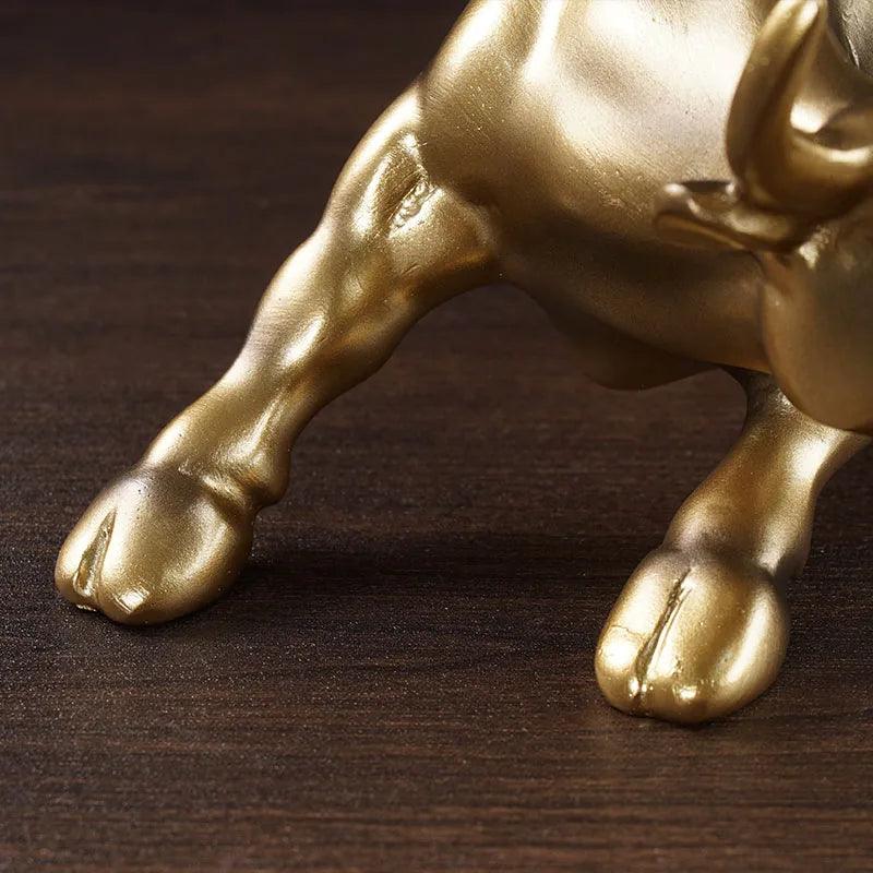 Escultura Touro de Wall Street dourado
