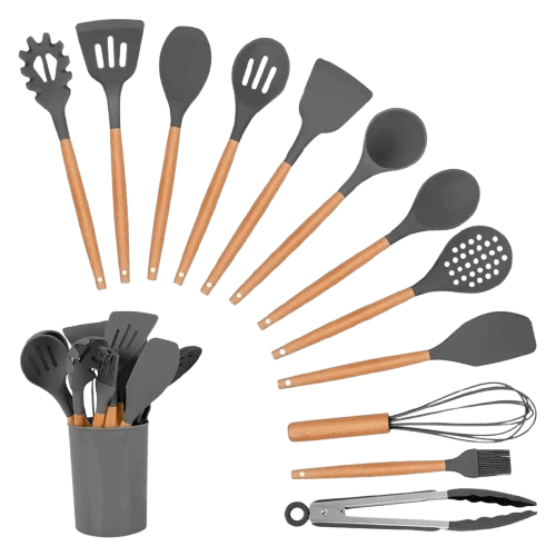 Jogo de 12 Peças Utensílios de Cozinha Silicone